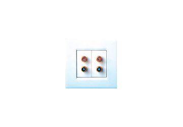 QED WM07 Gold Phono Wall Plate