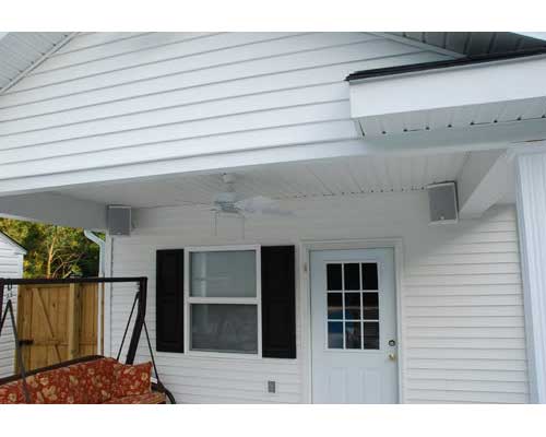 B&W WM6 outdoor speakers in white finish