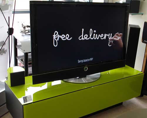 Loewe Art 46 TV on Spectral Brick furniture